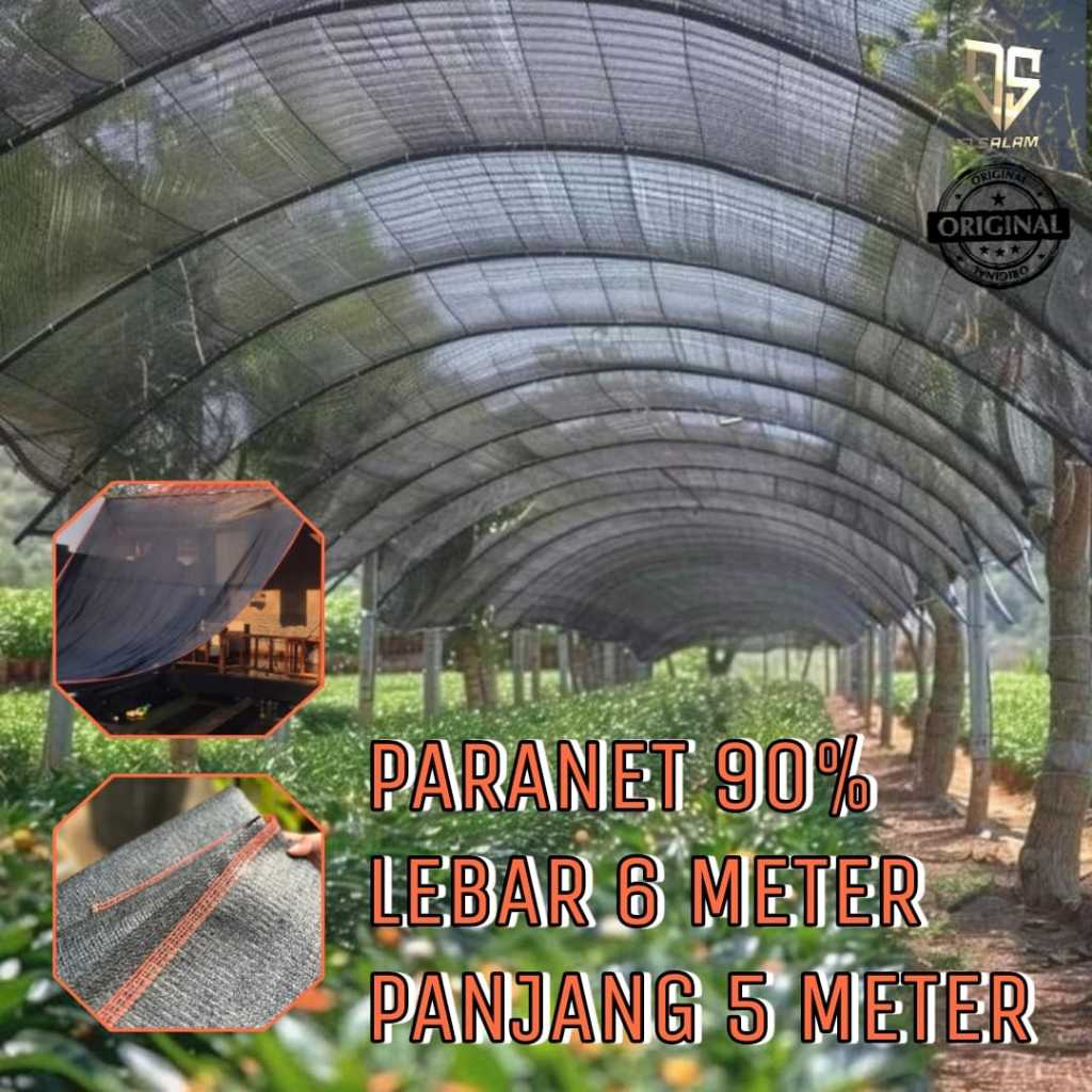 PARANET 90% ( GRADE A ) import Panjang 5 meter x Lebar 6 meter Jaring paranet