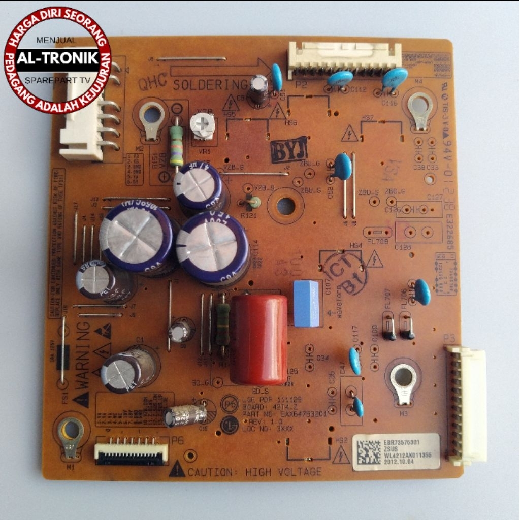 Z SUSTAIN TV PLASMA LG 42 INCH MODEL 42PM4700 Z MAIN Z SUS Z BOARD LG 42PM4700