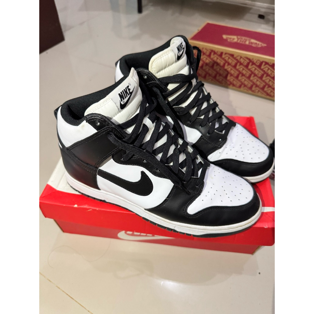 preloved ori nike dunk black white panda