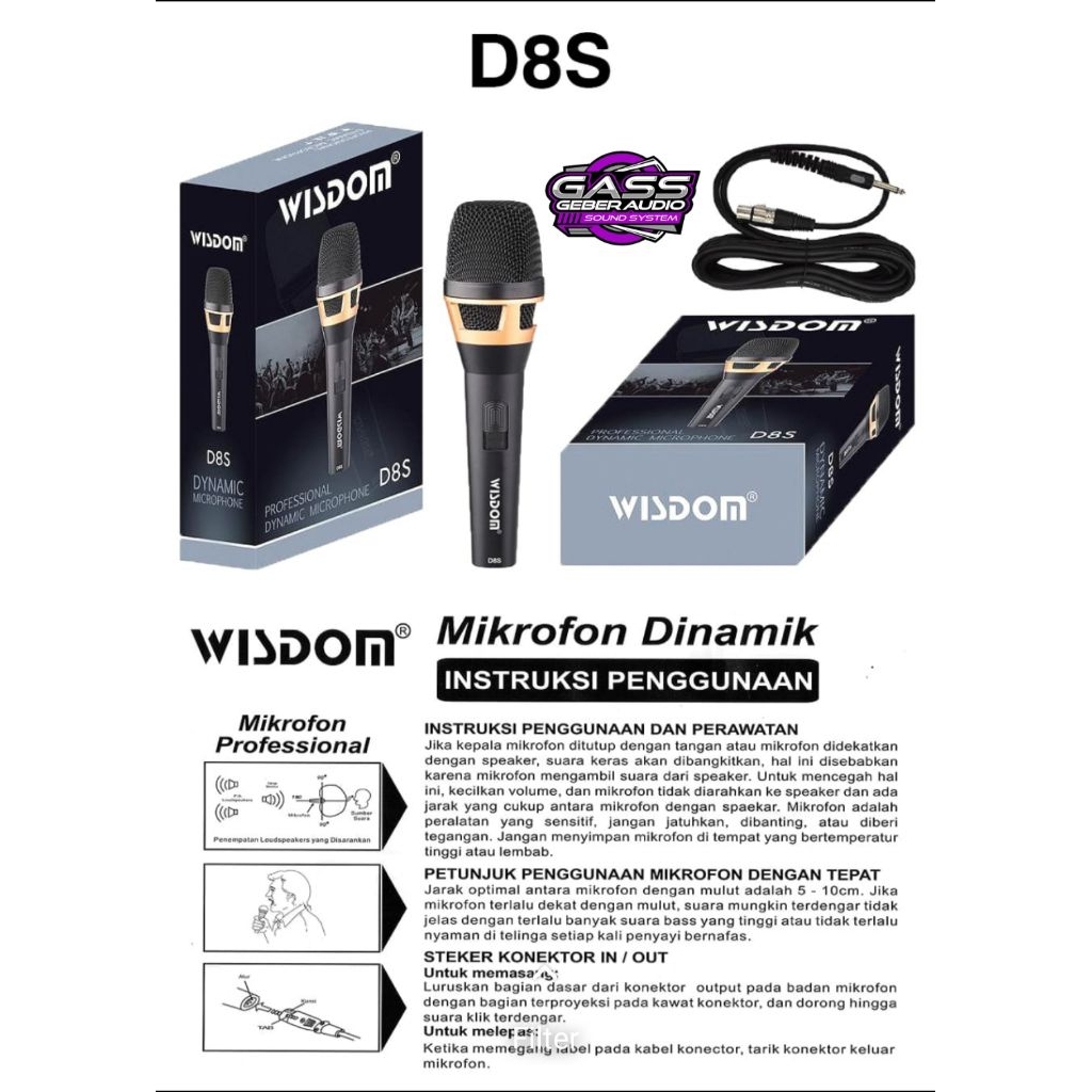 mic microphone wisdom d8s D8 s