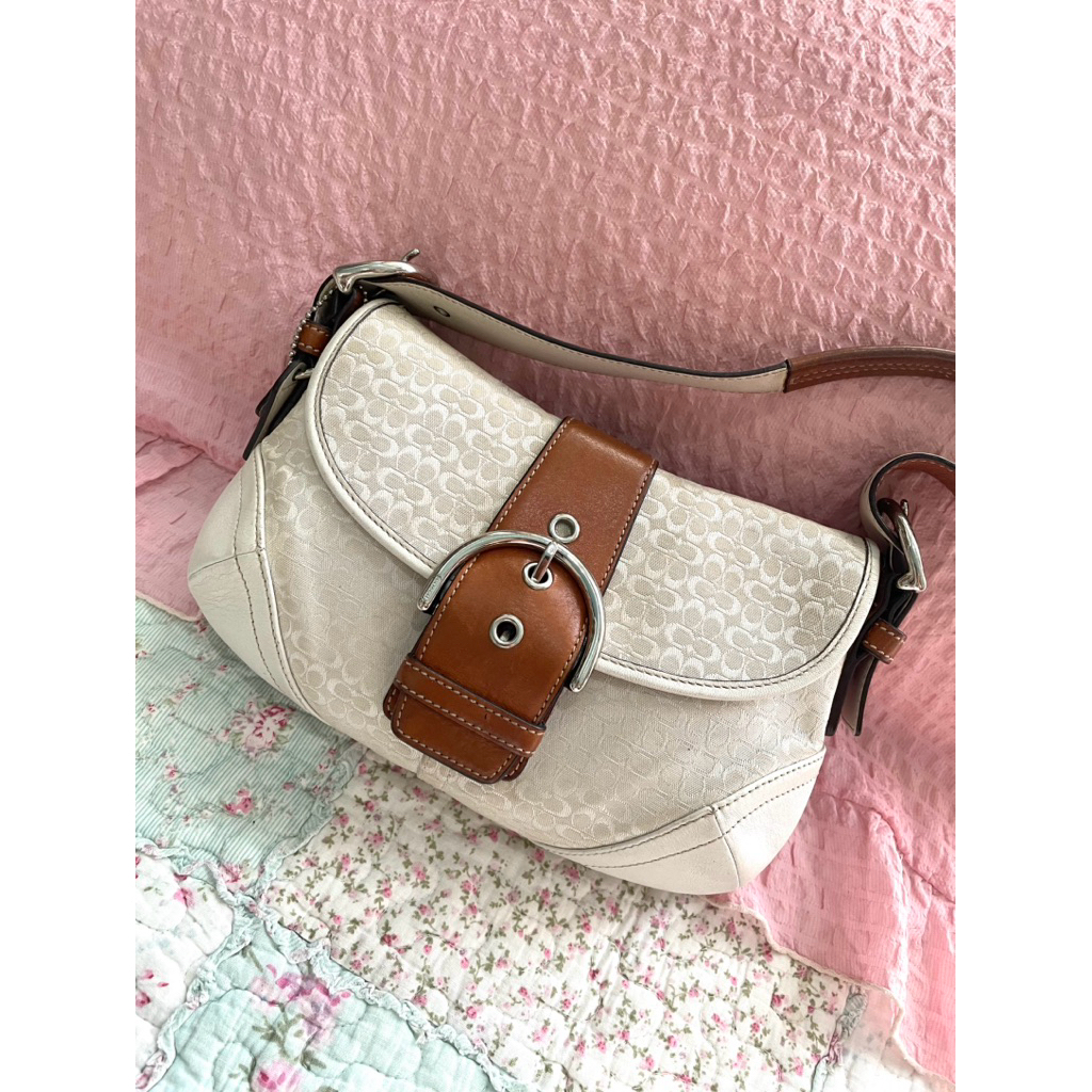 Coach vintage Soho Jacquard white rare item