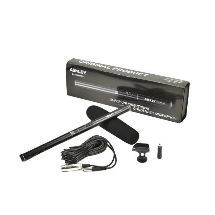 Mic Kabel Condenser Ashley Shotgun Pro Original CONDENSOR Microphone 100% ORIGINAL ASHLEY