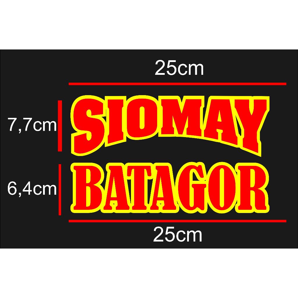 Sticker Kaca Gerobak Etalase Siomay Batagor Vinyl Plastik Tahan Air Banyak Warna