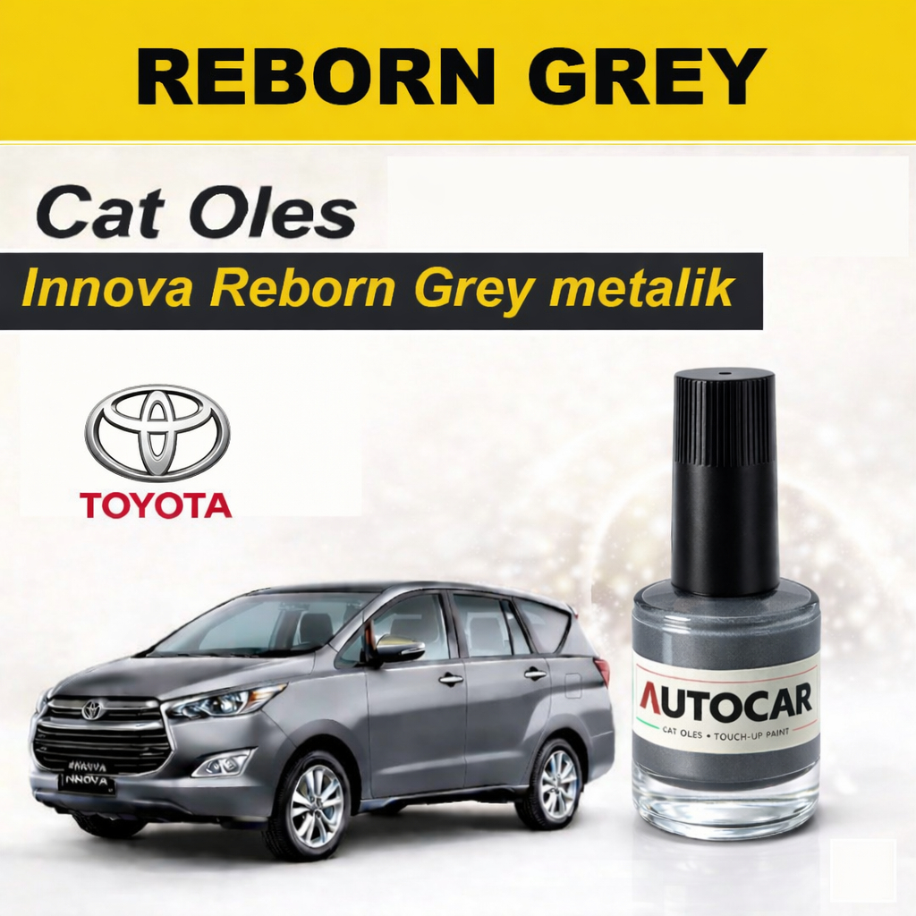 Cat Oles Autocar REborn Grey - Penghilang Baret Innova Reborn Grey Abu Tua Metalik