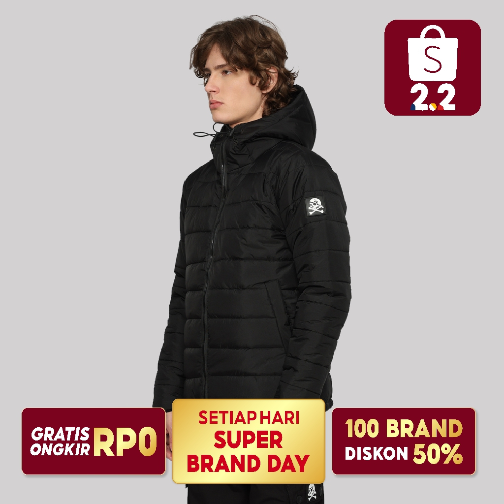 Bdgboys Jacket Outdoor Puffer Hitam Doff