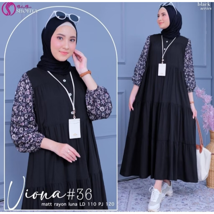 [PREMIUM BIG SALE] Elma Gamis Crinkle Shofiya Jumbo Gratis Ongkir Gamis wanita Dewasa Modern Nyaman
