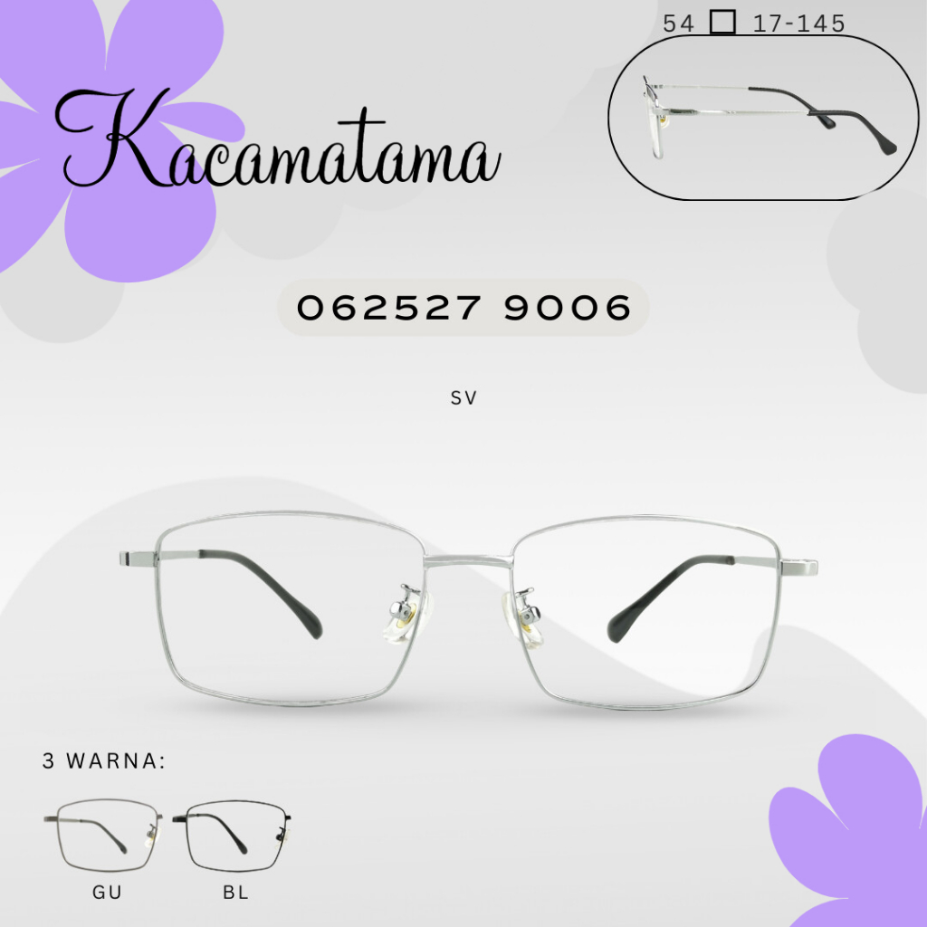 kacamata (frame + lensa) kacamata minus anti radiasi model 9006