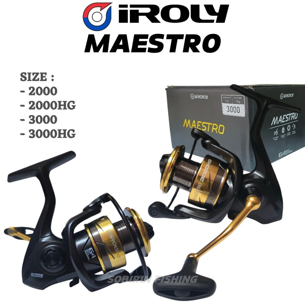 Reel iroly maestro power handle 2000 - 3000HG |  reel pancing iroly