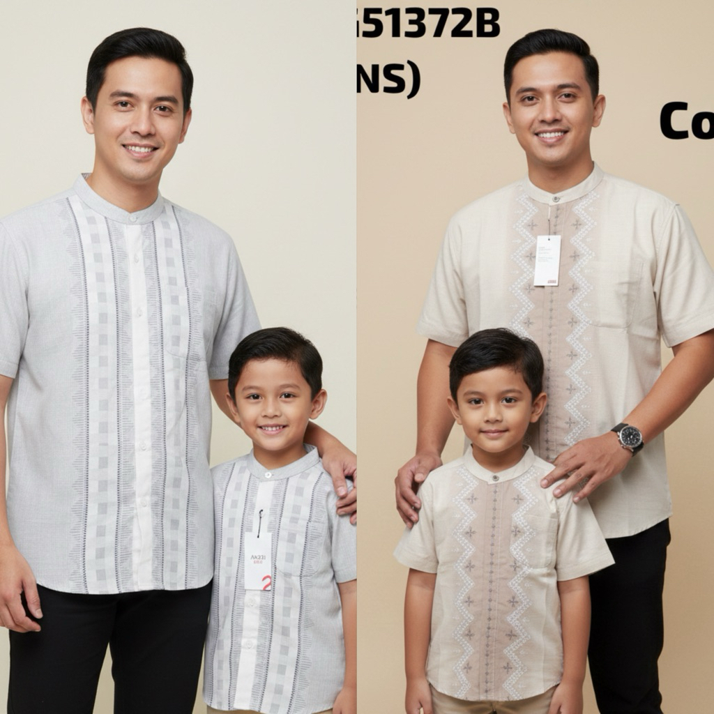 KEMEJA KOKO KATUN ANAK DEWASA COUPLE M231 KIDS M231