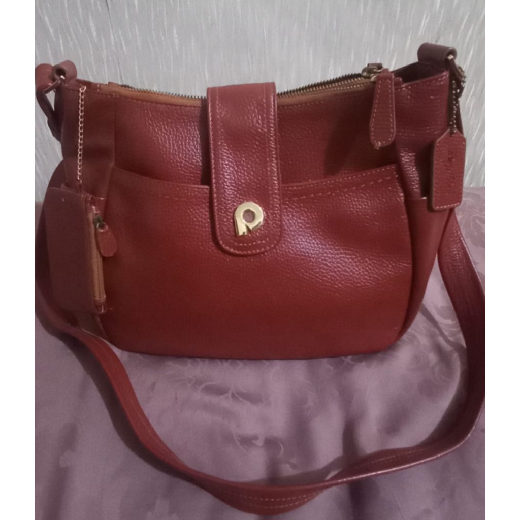 [READY] PRELOVED PAPILON BAG TAS WANITA KULIT ASLI TAS SLING BAG TAS SLEMPANG CEWEK BEKAS
