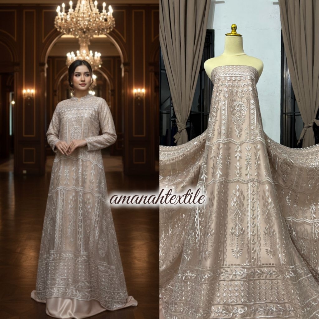 Tile Sapto Etnik / Tulle Sapto / Etnik Sapto / Bahan Kebaya