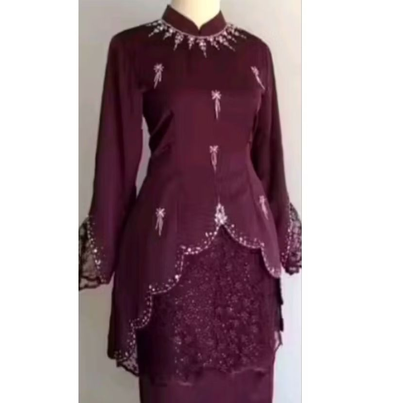 bestseller one set brukat baju kurung Melayu modern terbarruuuu