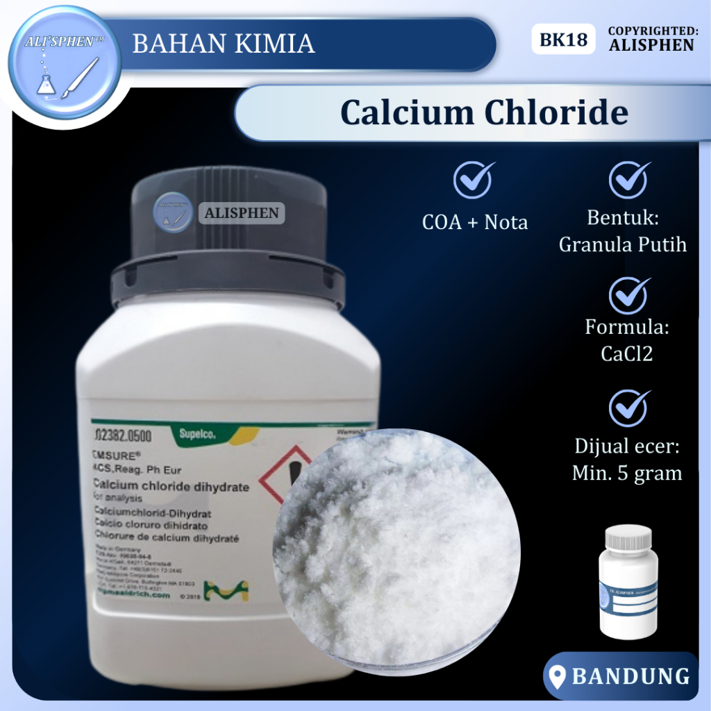 [BK18] CaCl2 Calcium Chloride | MERCK | EMSURE ACS,Reag. Ph Eur