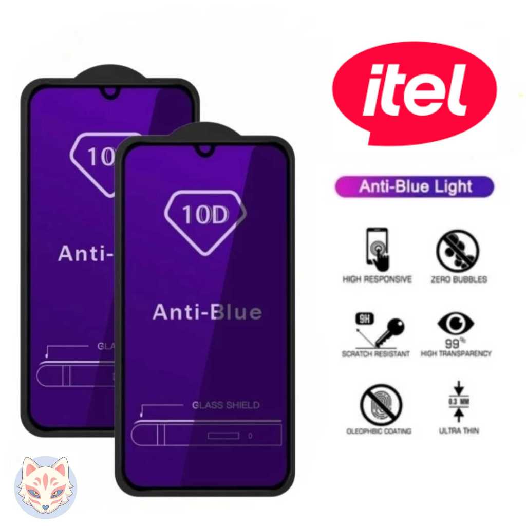Tempered Glass Itel P65 / Itel RS4 / Itel P40 / Itel P40 Plus ANTI BLUE LIGHT ANTI GORES BLUE RAY