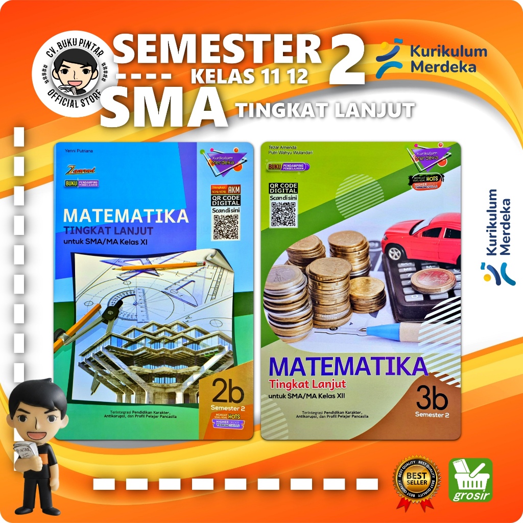 BUKU LKS MATEMATIKA TINGKAT LANJUT SMA KELAS 11 12 SEMESTER 1 & 2 KURIKULUM MERDEKA KURMER | Zamrud 