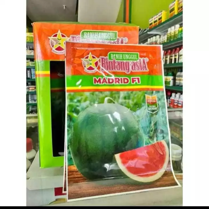 MADRID F1 Bibit Semangka Non Biji / Benih Semangka Non Biji Kemasan 20gr