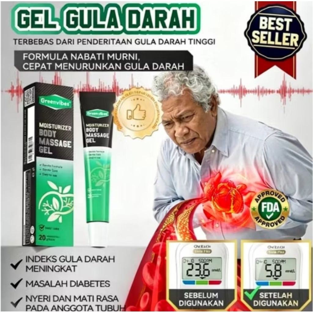 GREENVIBES Herbal Gel 100% Original Moisturizer Body Massage