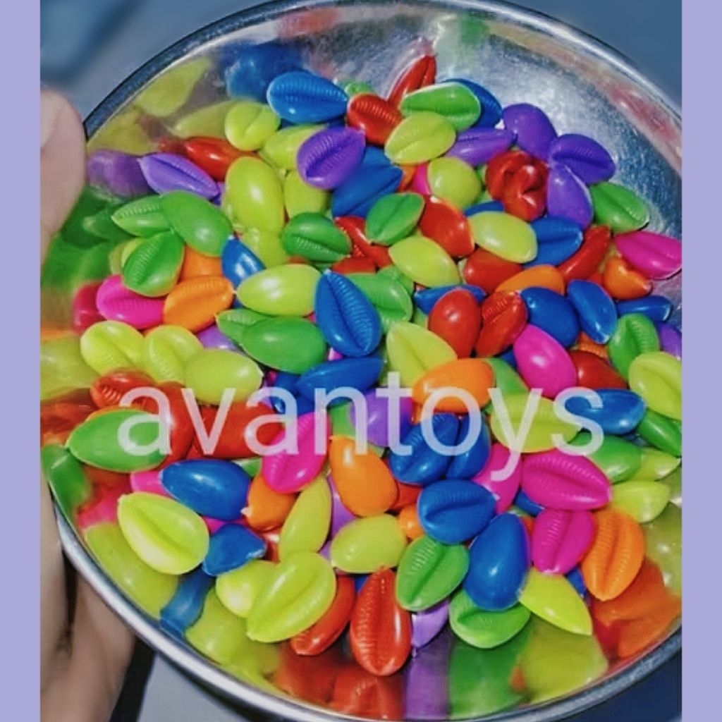 100 PCS BIJI CONGKLAK WARNA WARNI