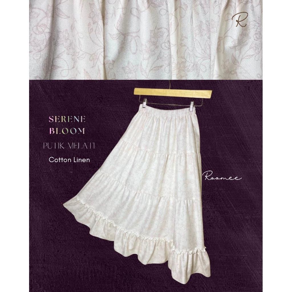 Serene Bloom || Rok Motif || Rok Motif Linen || Rok Bangkok || Rok Tingkat Motif