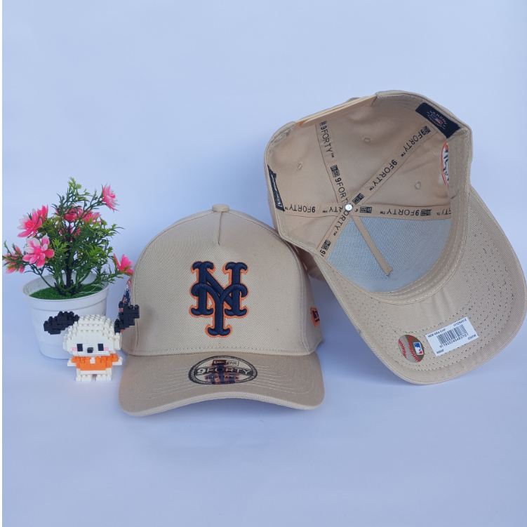 MLB Topi bisbol Trucker Cap NY Katun Warna Cream Premium COD
