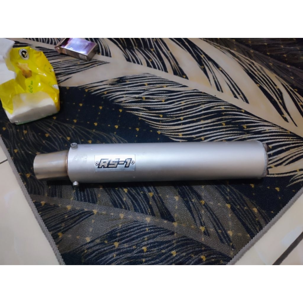 silencer knalpot aluminium rs-1 rs1 original velo 30cm ninja 2tak ninja 150 ninja ss ninja r rr zx15