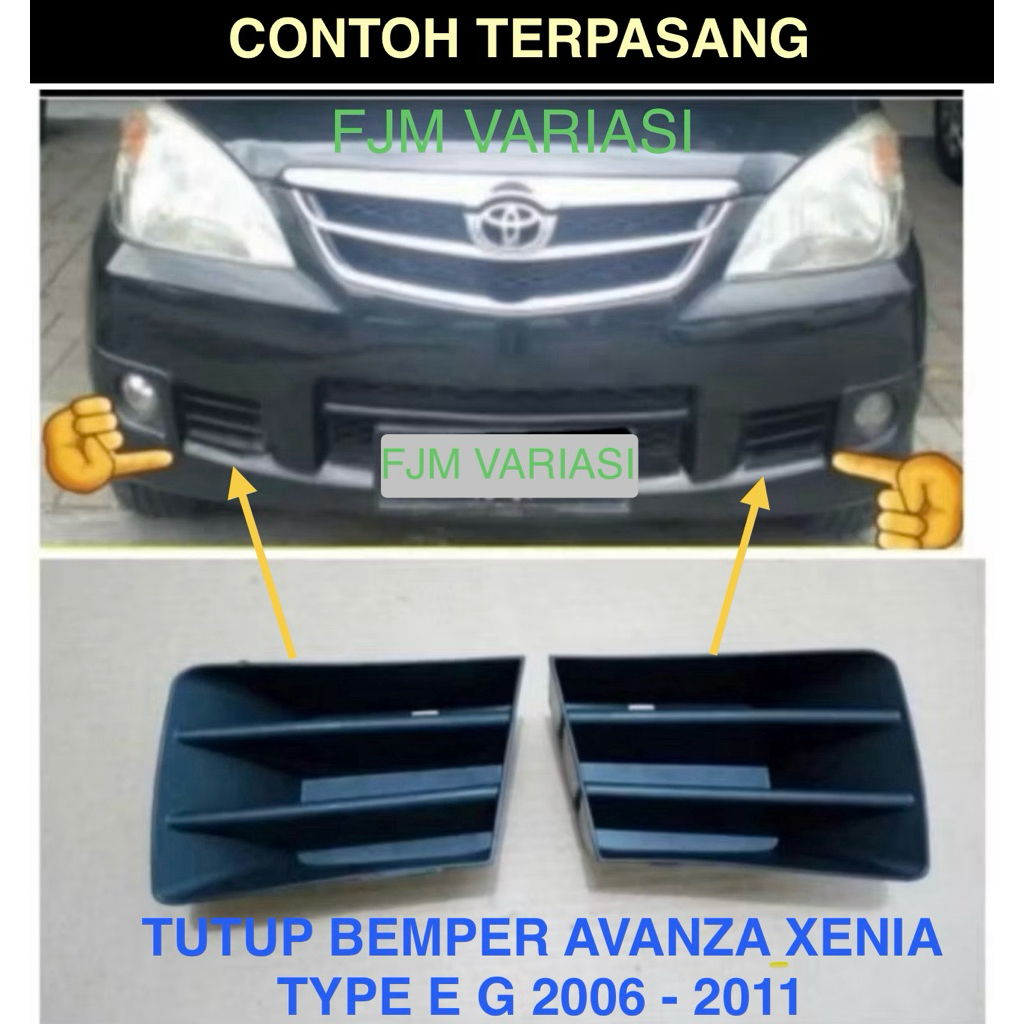 COVER CAVER TUTUP TOING BUMPER BEMPER GARIS TEBAL SEMUA MOBIL TOYOTA AVANZA E G DAIHATSU XENIA XI VV