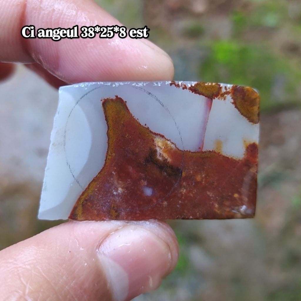 (BISA COD) Bahan Lempengan Batu Akik Pancawarna Garut Ci Angeul kristal