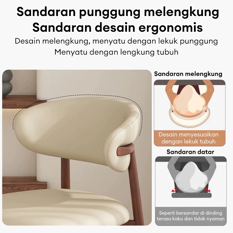 Tokoku_Arya [Dikirim Lokal Surabaya] Kursi Makan Kursi Makan Kulit Sintetis Empuk Kursi Kantor Kursi