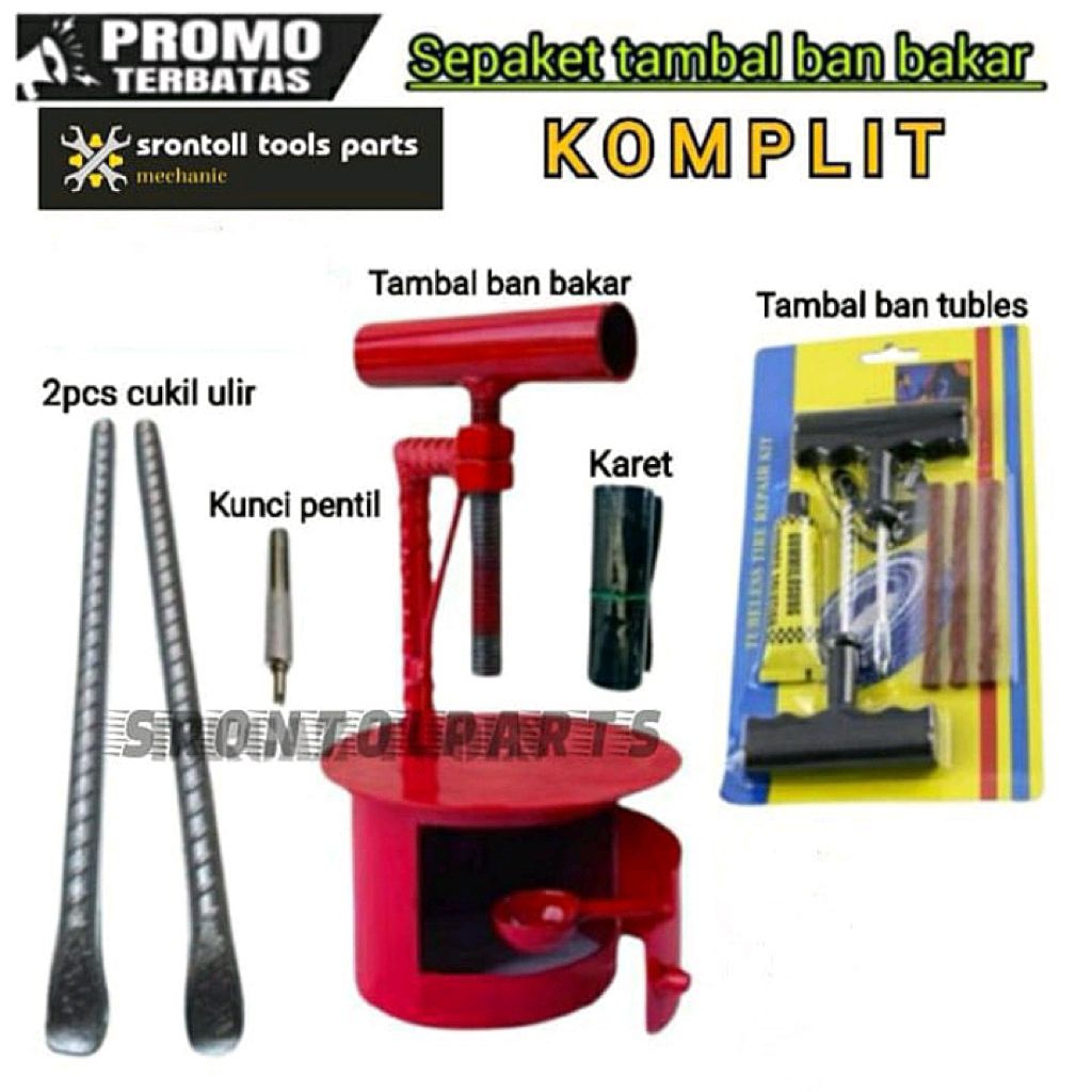 alat tambal ban bakar dan tubeles alat tambal ban bakar motor lengkap manual mini