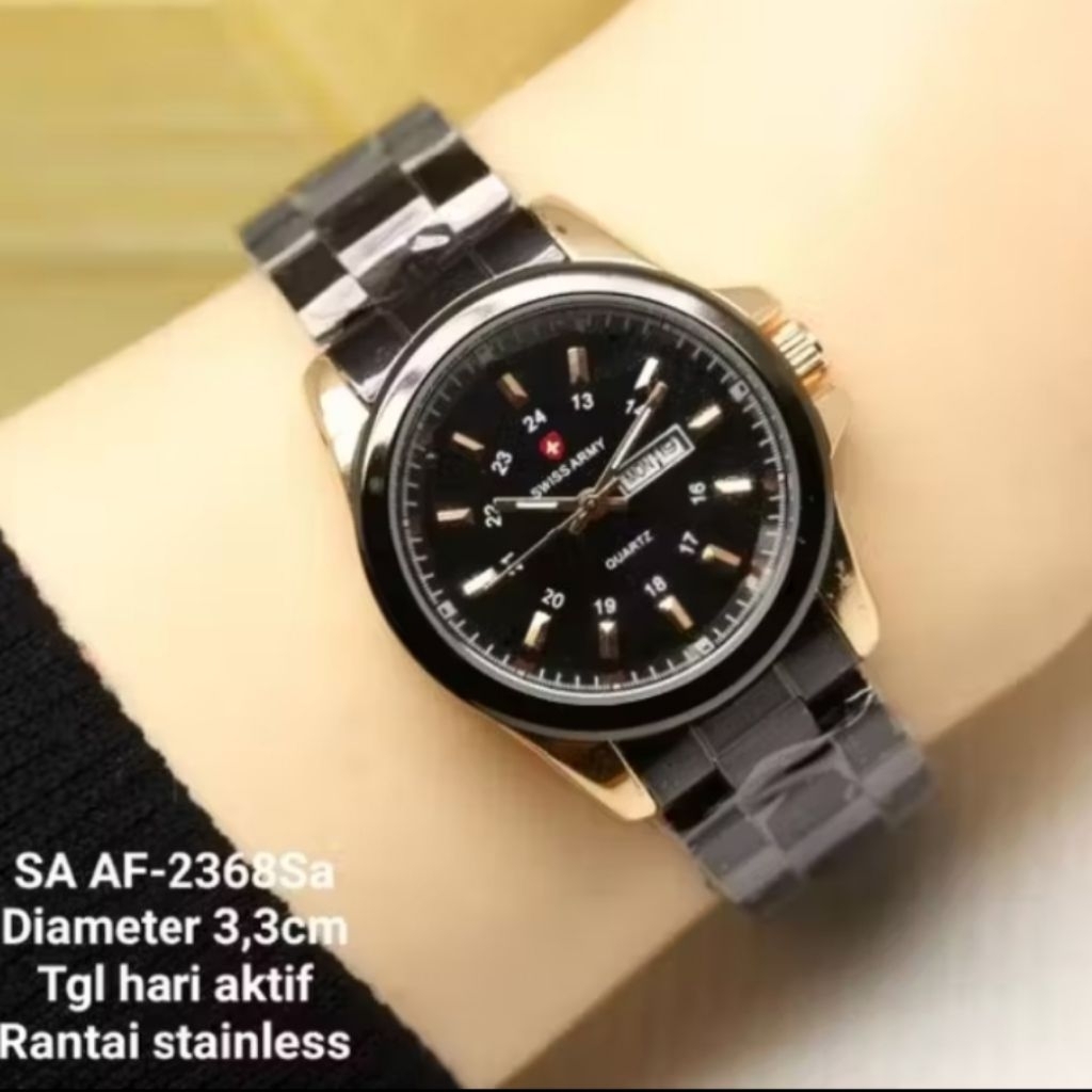 Jam tangan Wanita Swiss Made Army Tanggal hari tali rantai