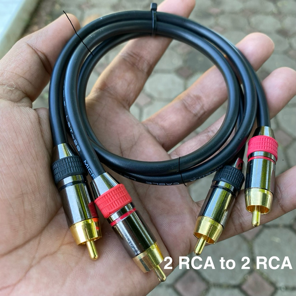kabel audio kabel besar jack RCA to RCA kabel RCA 2-2 kabel audio rca to rca 1 set