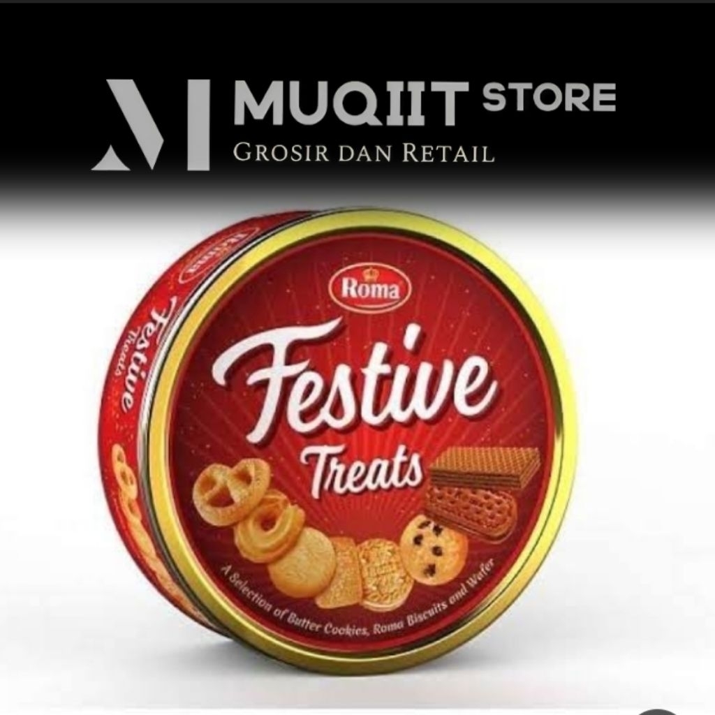 Biskuit Roma Festive Treats 240 gr (1 Kaleng)
