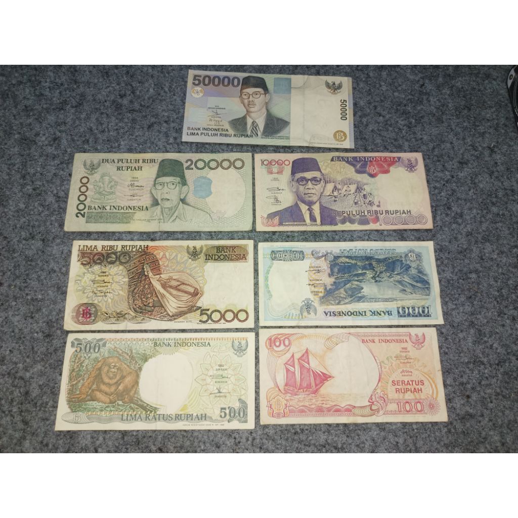 uang kertas kuno 100 samapai 50rb wr supratman