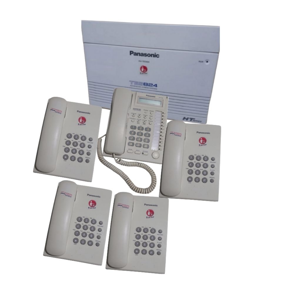 Paket PABX PANASONIC KX-TES824 + 5 Pesawat Telepon