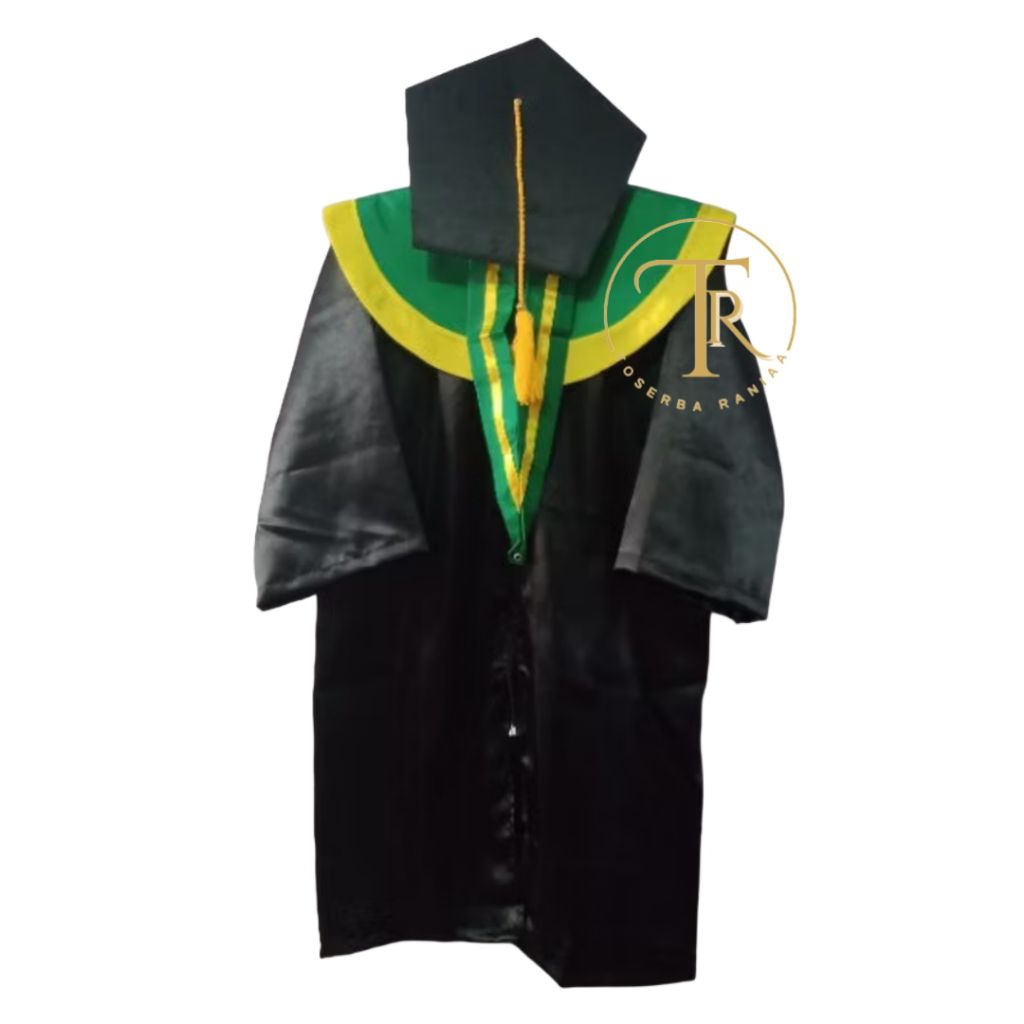 BAJU TOGA WISUDA/ BAJU TOGA ANAK LENGKAP DENGAN TOPI