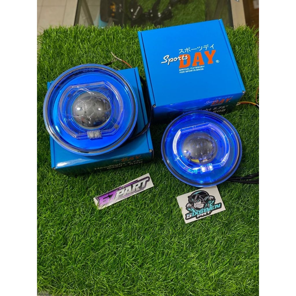 Lampu Biled RGB Day Lampu depan 5,75 inch shourd demon RGB pnp batok CD CB pesek CB GL Mp Tiger