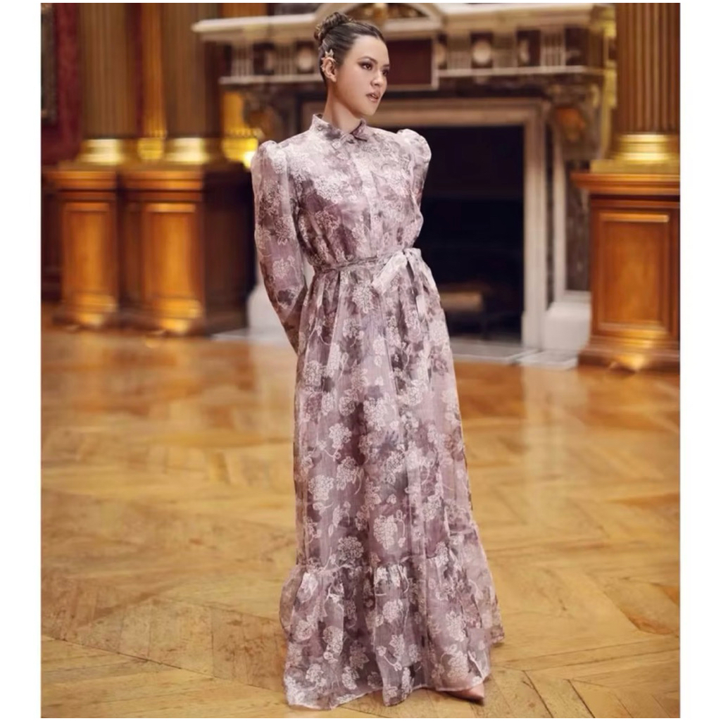 Festive Finesse Puffy Dress Benang Jarum X Raisa