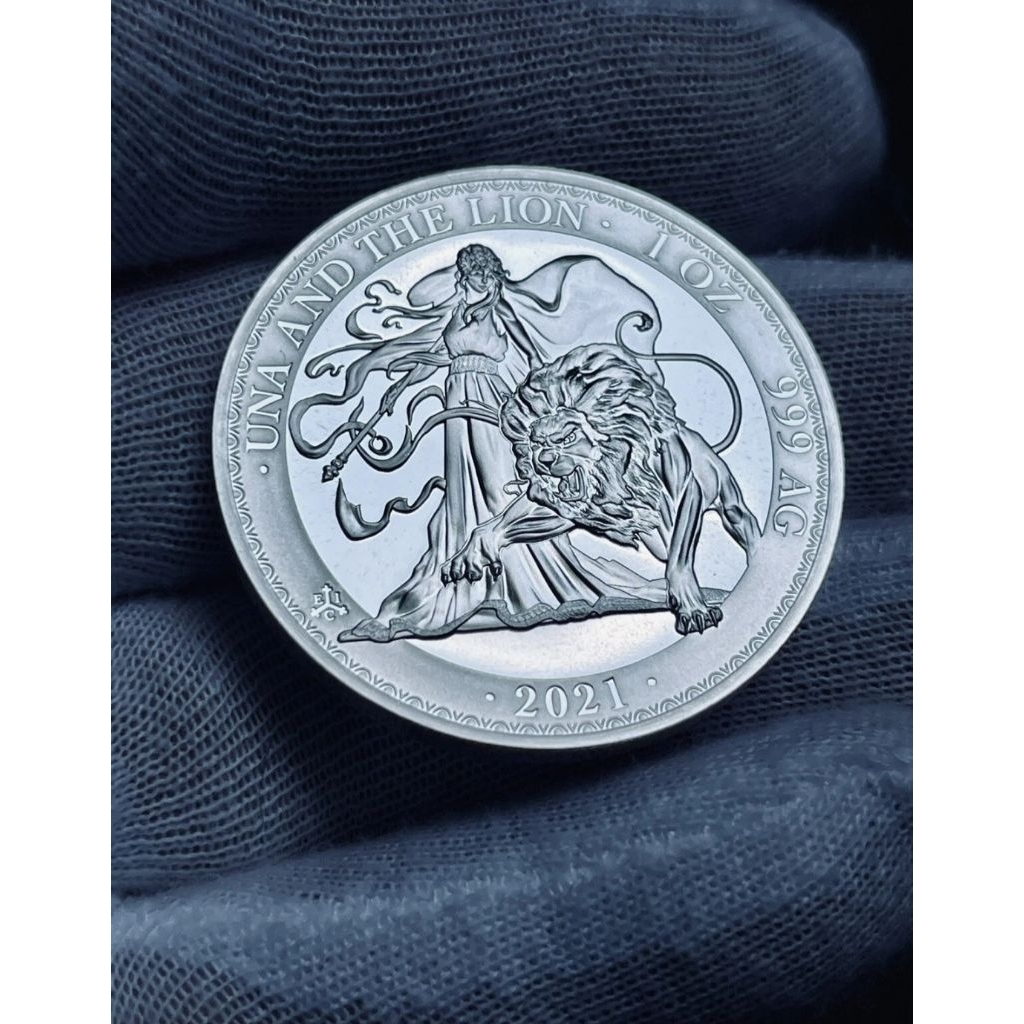 Bullion Silver Koin Perak 1 Oz 2021 St Helena Una and the lion