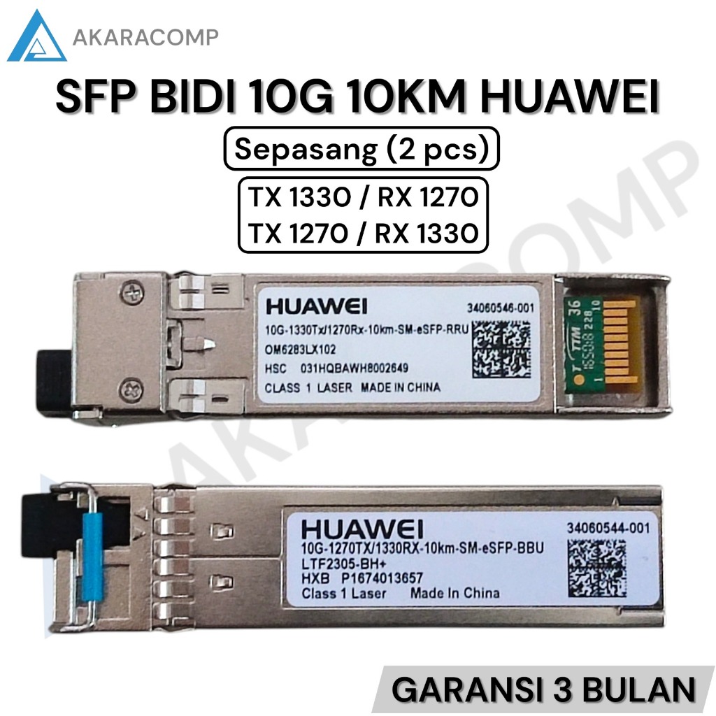 SFP BIDI 10G 10KM HUAWEI SINGLEMODE SINGLECORE