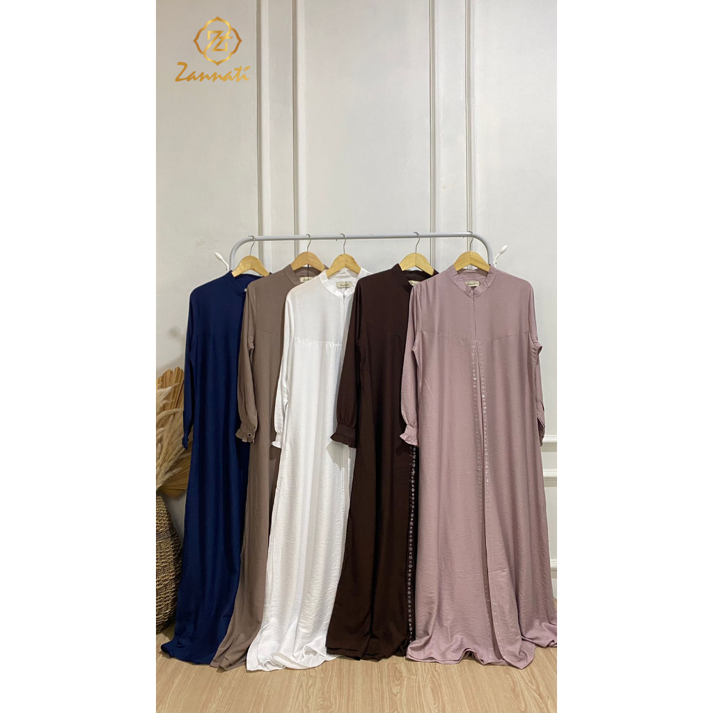 Gamis Couple Ibu & Anak 2-18 Tahun Gamis Outer Polo Linen Premium