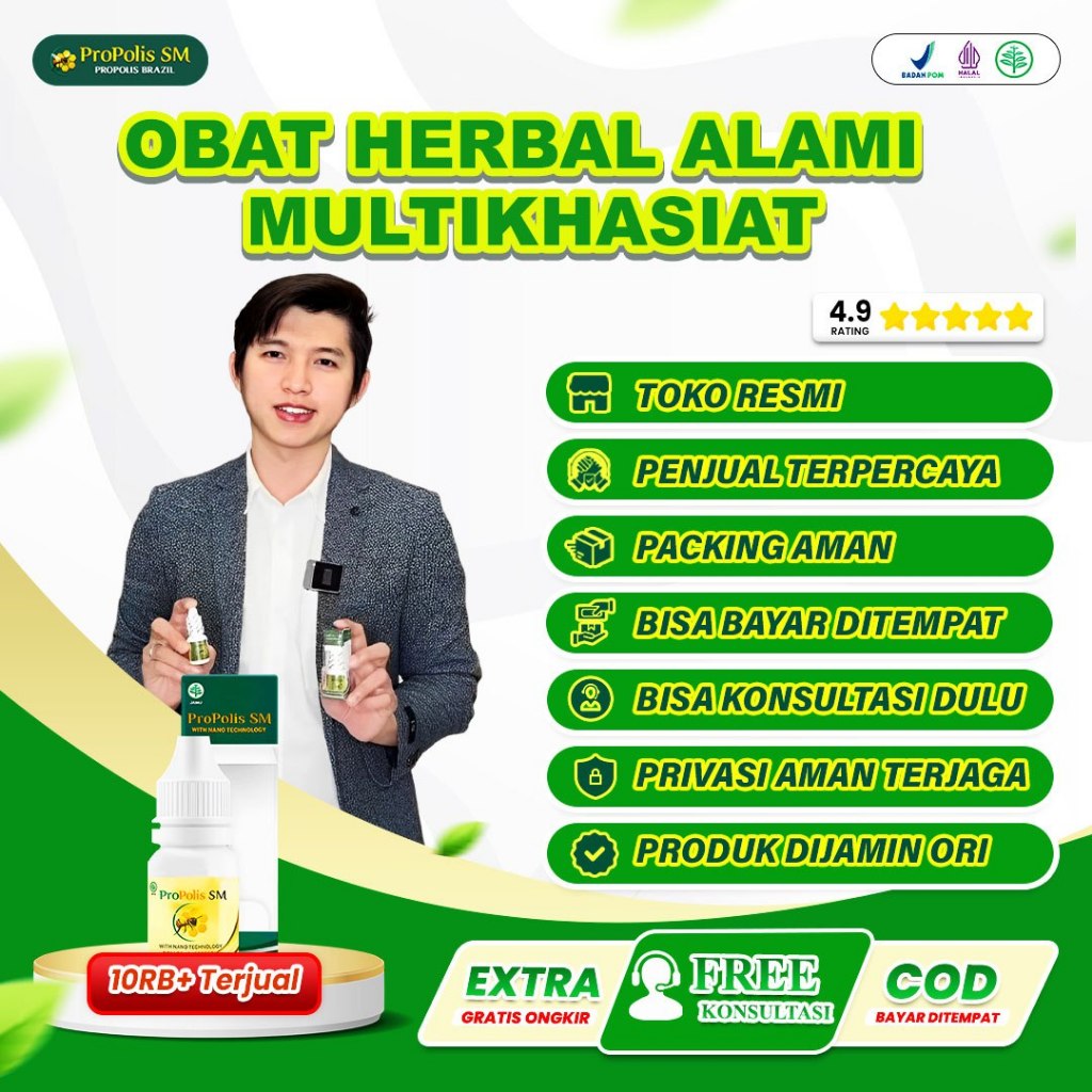 Propolis Sm Brazil Original (Resmi) Produk Terlaris Bergaransi Herbal Multi Khasiat Obat Tetes Propo