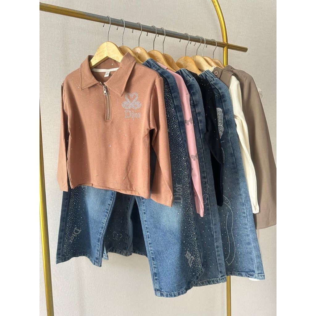 SET CELANA JEANS DIOR IMPORT ANAK PEREMPUAN KIDS