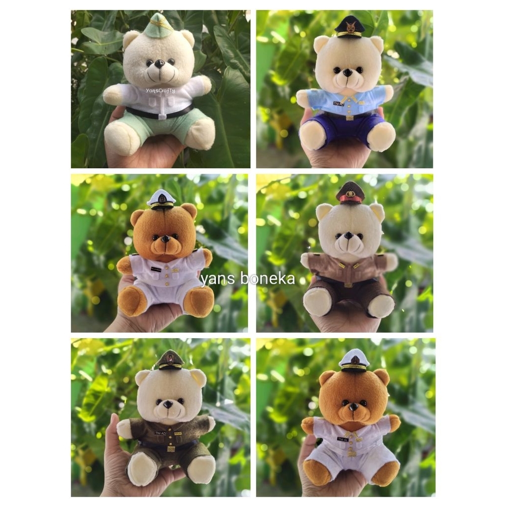 BONEKA BERUANG MINI TEMA PROFESI POLISI TNI PELAYARAN SPPI. BONEKA BUKET. BONEKA KARAKTER.