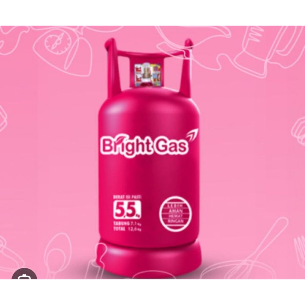 Tabung Gas Bright Gas 5.5 Kg Kosongan - Tabung Kosong Siap Isi Ulang