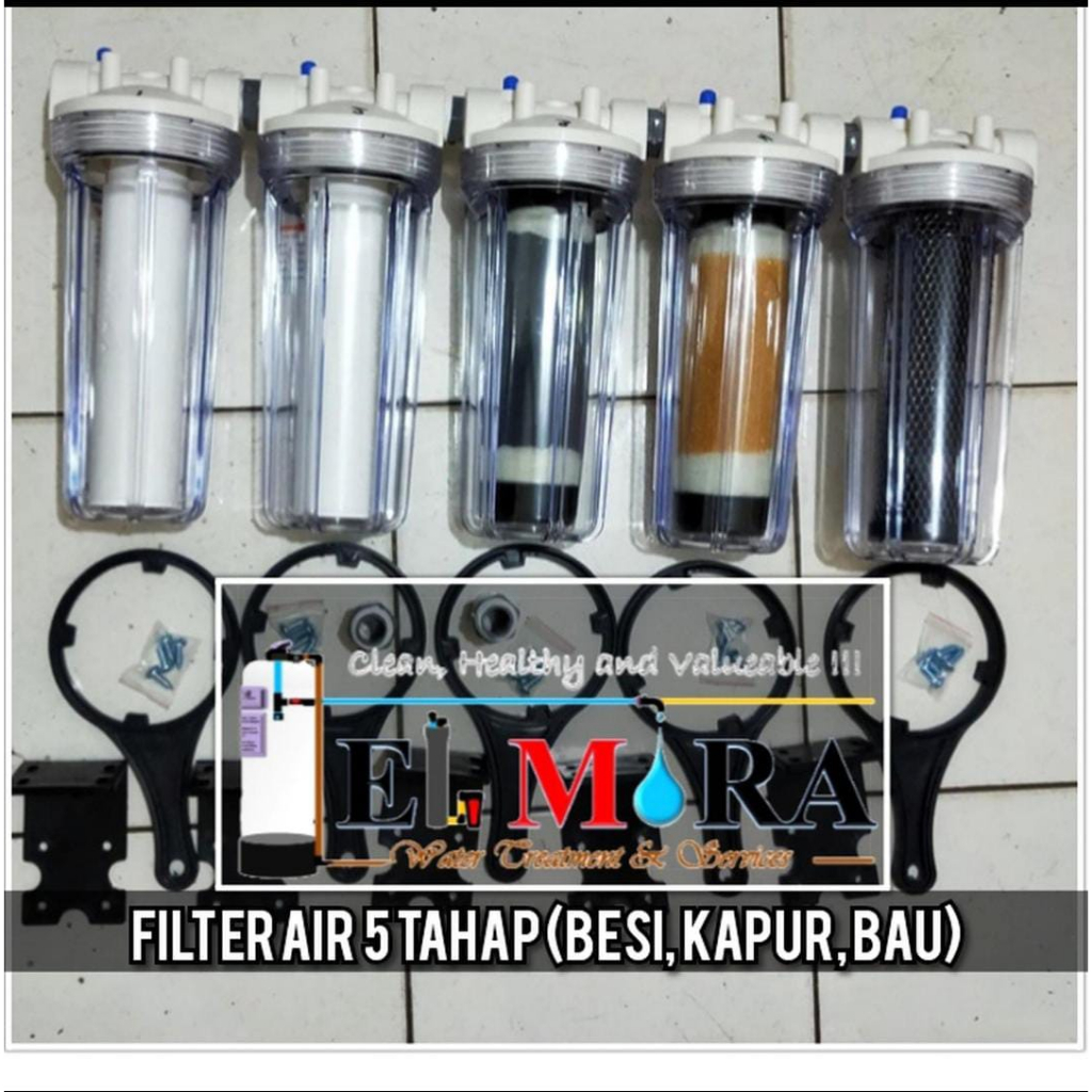 Filter Air Sumur 5 Tahap (Kapur,besi,bau,keruh