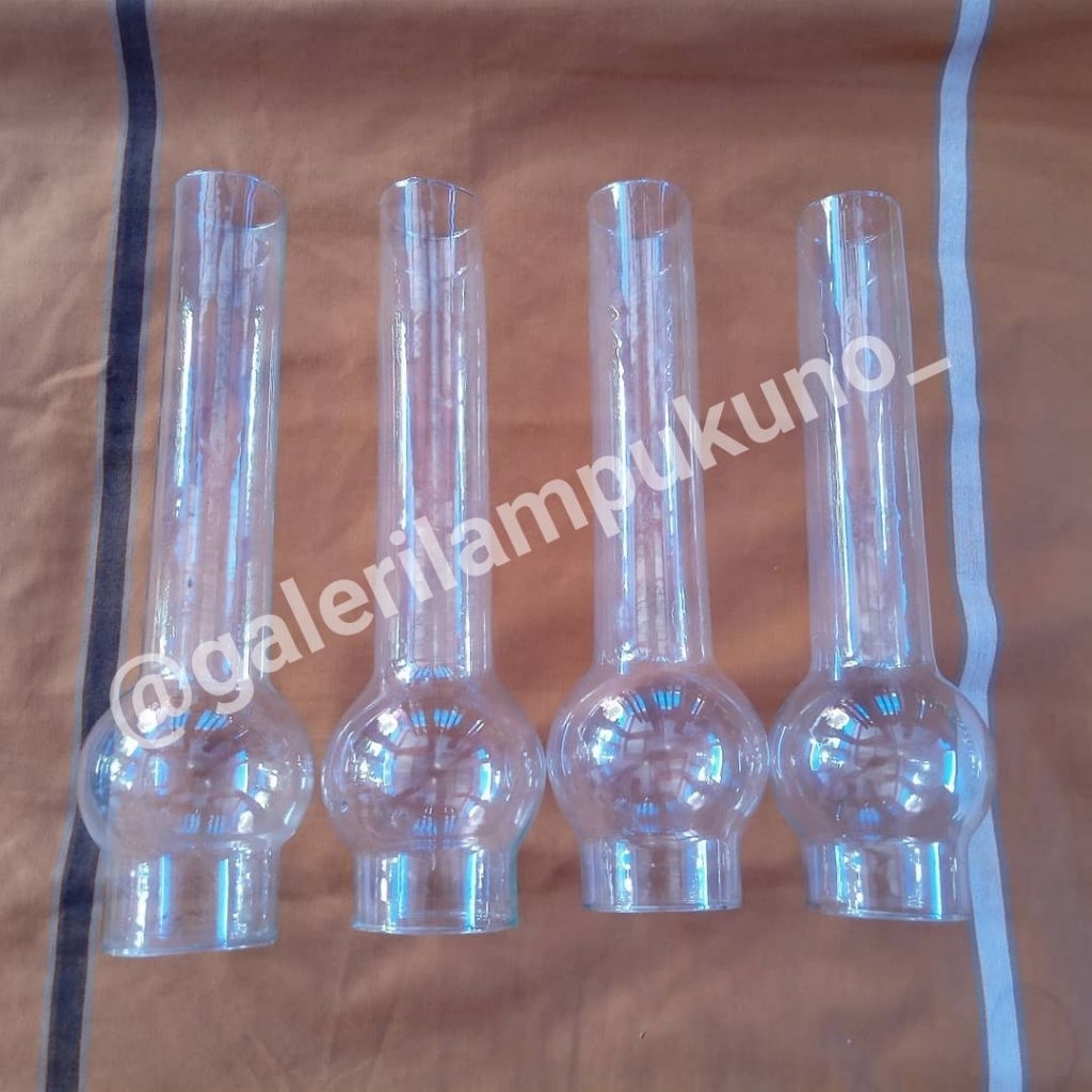 Semprong Kaca Lampu Minyak Diameter 5cm Tinggi 25cm | Sparepart Lampu Minyak kuno antik jadul lawas 