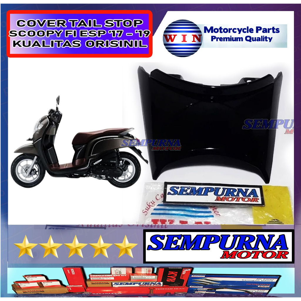 Merek Win Kualitas Original Cover Tail Lampu Stop atau Sambungan Body Belakang Scoopy Fi Esp 2017 20
