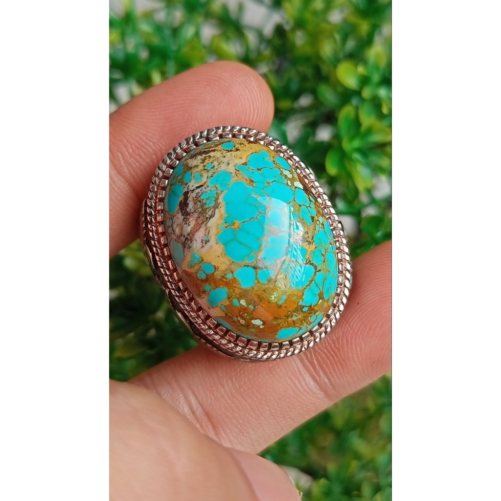Natural pirus Persia Tosca biru urat emas