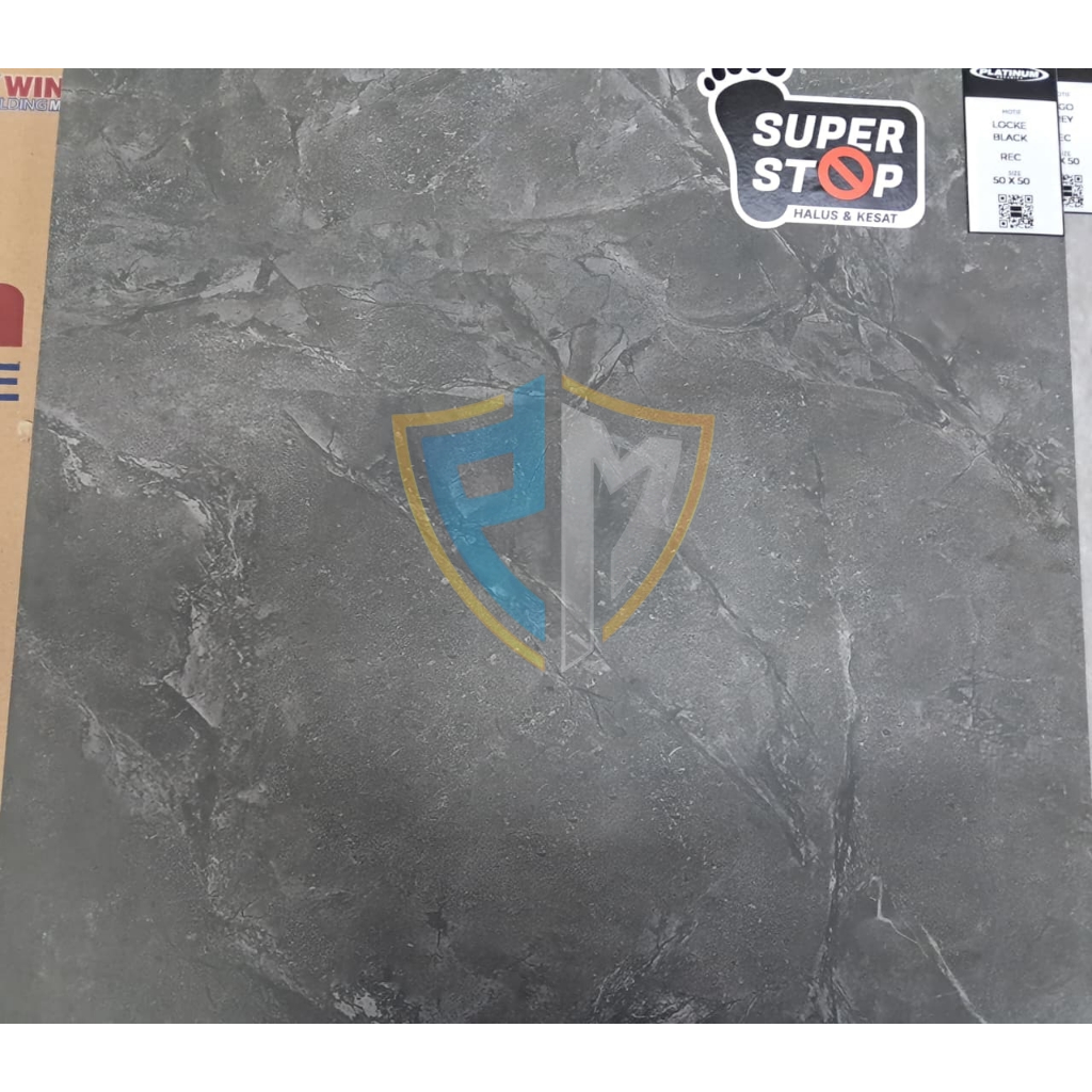 KERAMIK SUPER STOP 50X50 PLATINUM LOCKE BLACK