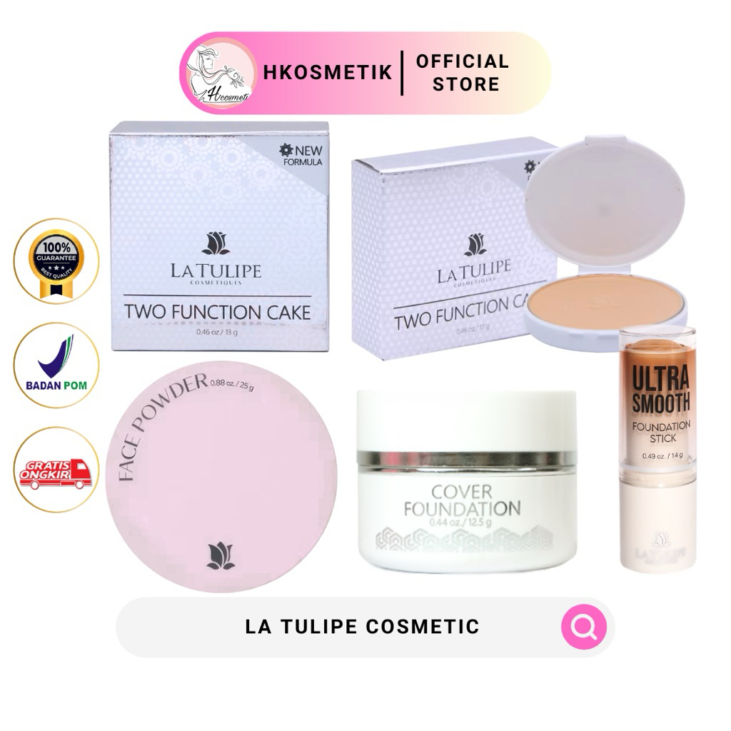 La Tulipe Two Functions Cake | Refill | La Tulipe Cover Foundation | La Tulipe Ultra Smooth Foundati